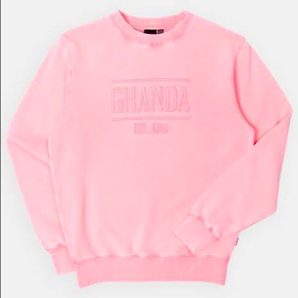 Ghanda Shirts & Tops Ghanda Crew Necklight Pink Poshmark